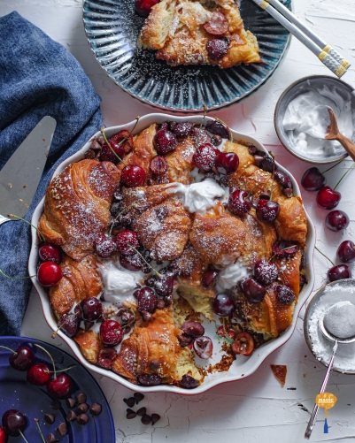 Photo of Baked French toast with croissant